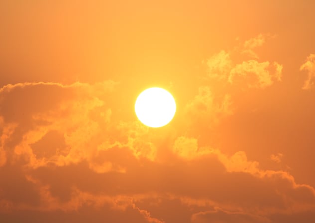  Illustrative image of a blazing sun.