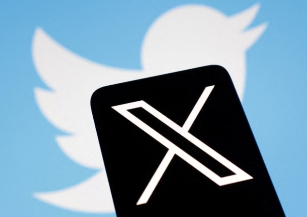  The logo for social media platform X, following the rebranding of Twitter, is seen covering the old logo in this illustration taken, July 24, 2023.