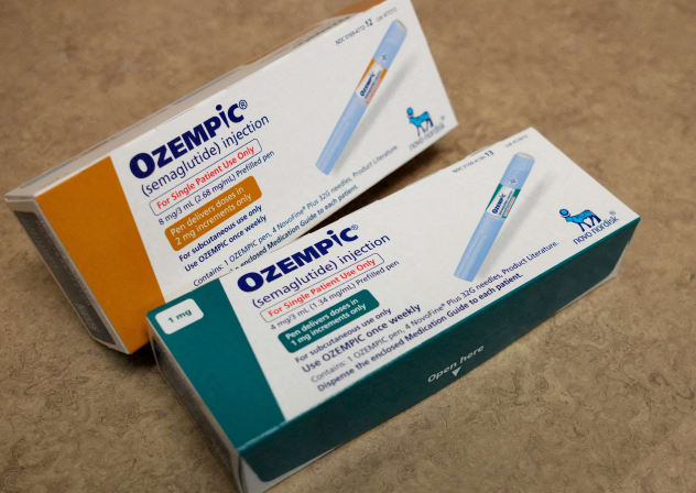  Boxes of Ozempic, a semaglutide injection drug used for treating type 2 diabetes made by Novo Nordisk, is seen at a Rock Canyon Pharmacy in Provo, Utah, U.S. March 29, 2023. 