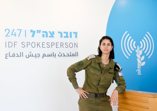 Head of the Arabic media desk at the IDF Spokesperson Unit Major "Captain" Ella Waweya; highest ranked Arab Muslim IDF soldier. 20.7.2024.