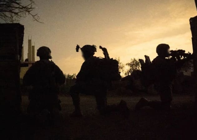  IDF troops operate within Syria in early March. 