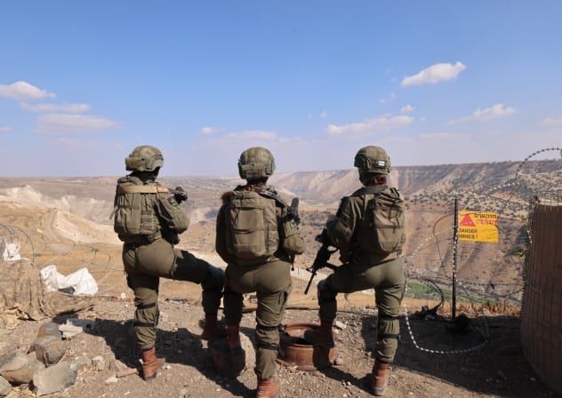 IDF soldiers on Israel's border with Syria, September 9, 2025.