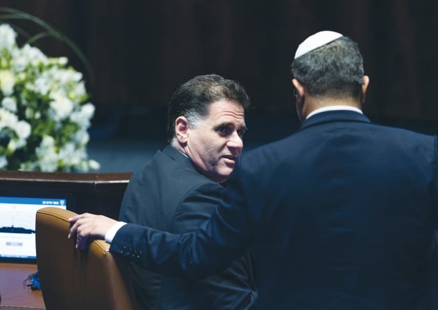 STRATEGIC AFFAIRS MINISTER Ron Dermer attends the special Knesset plenum session in honor of US President Donald Trump, October 13, 2025.