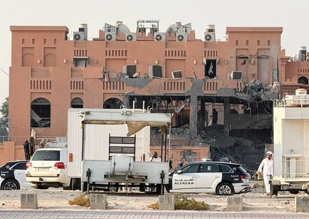 A BUILDING is damaged following an Israeli attack on Hamas leaders in 2025. Because of a strike that ostensibly ‘failed’ but, in fact, embodied strategic audacity, the US and Israel achieved the unthinkable, the writers argue.