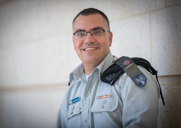 IDF's Arabic-language spokesperson Avichay Adraee poses for a picture at the Foreign Ministry, in Jerusalem, September 6, 2017