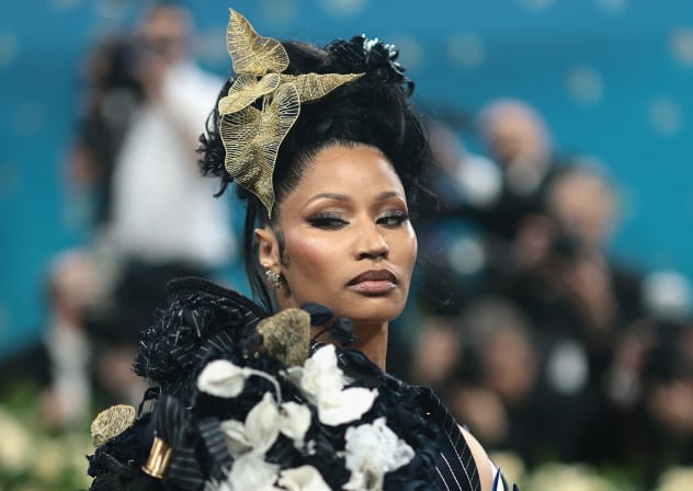 Nicki Minaj attends the 2025 Met Gala Celebrating "Superfine: Tailoring Black Style" at Metropolitan Museum of Art on May 05, 2025 in New York City.