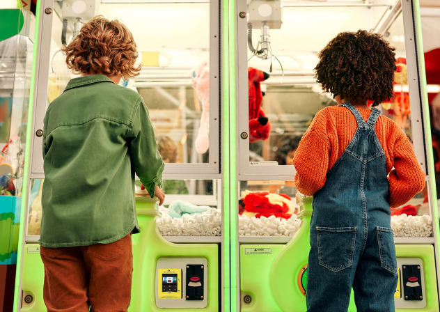 Children playing with an unattended machine