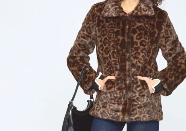 Renuar, leopard-print fur coat, NIS 299.90
