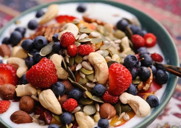 A bowl of muesli