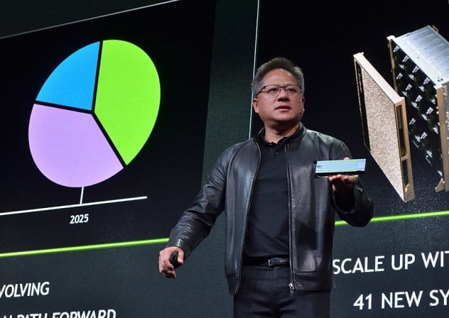 Huang at the ACM/IEEE Supercomputing Conference in 2018.