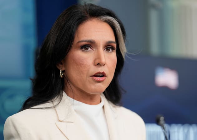 Director of National Intelligence (DNI) Tulsi Gabbard speaks during a press briefing, at the White House, July 23, 2025; illustrative.