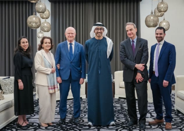 The United Arab Emirates’ Deputy Prime Minister and Foreign Affairs Minister Sheikh Abdullah bin Zayed Al Nahyan met with leaders of the American Jewish Committee, February 5, 2026.