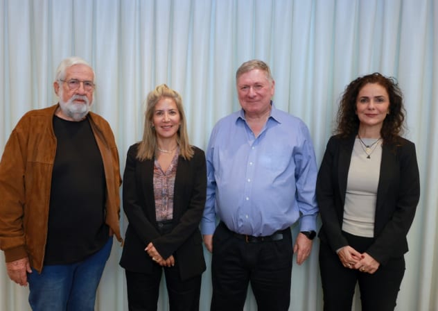 Bank Hapoalim’s public committee (from L): Amram Mitzna, Naama Halevi-Peer, Noam Hanegbi, and Sharona Tarshish.