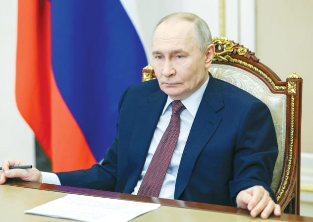 ALMOST FOUR years into the Ukraine-Russia war, Russian President Vladimir Putin has proved the adage that Russia was not as weak as some thought, but not as strong as some assumed. Here, Putin chairs a meeting with members of the government via video link at the Kremlin, in Moscow last month.