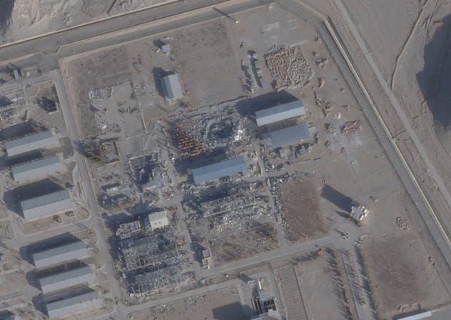 A satellite imagery taken on February 1, 2026, shows a new roof over a previously destroyed building at Isfahan nuclear site, Iran.