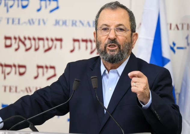 Ehud Barak, a former prime minister of Israel, announces the establishment of a new political party that he will lead, in Tel Aviv, June 26, 2019.