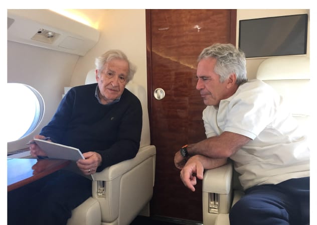 Philosopher Noam Chomsky is seen with late financier and convicted sex offender Jeffrey Epstein in this undated image from the U.S. Justice Department’s file released by House Oversight Committee Democrats in Washington, DC, US, on December 18, 2025. 