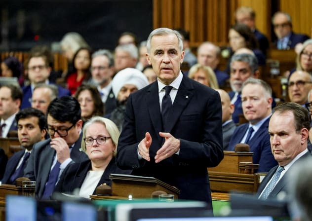 Canada's Prime Minister Mark Carney makes a statement about the mass shooting in Tumbler Ridge, at the House of Commons in Ottawa, Ontario, Canada, February 11, 2026. 
