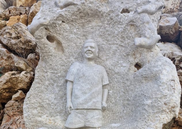 Honor monument for Guevara, onde of the eight Israeli-Druze children from Majdal Shams killed in Hezbollah's July 2024 rocket attack.