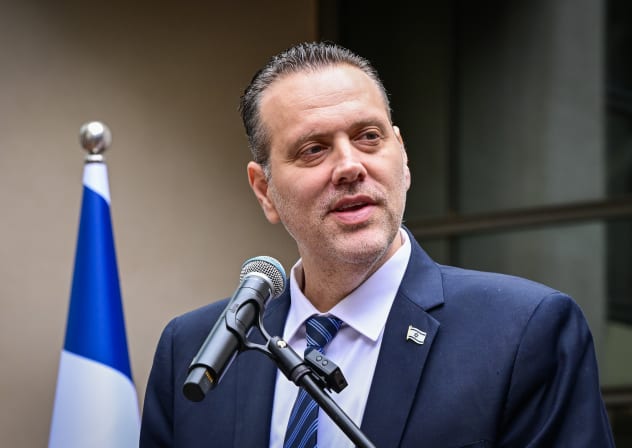 Culture and Sports Minister Miki Zohar at the opening of the Israeli Cartoon Museum in the city of Holon, central Israel, February 10, 2026.