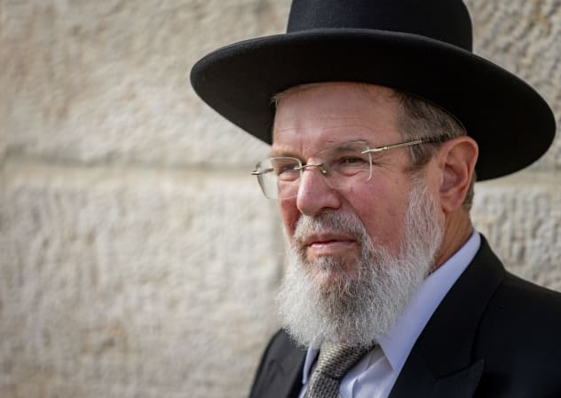 Rabbi Kalman Ber attends the second round in the elections of for the new Chief Ashkenazi rabbi, at the Chief Rabbinate headquarters in Jerusalem, October 31, 2024. 