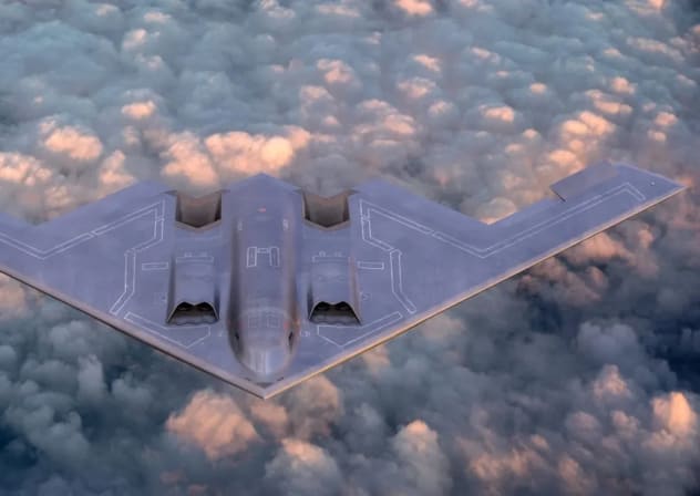 Imagen ilustrativa de un bombardero B-2. 