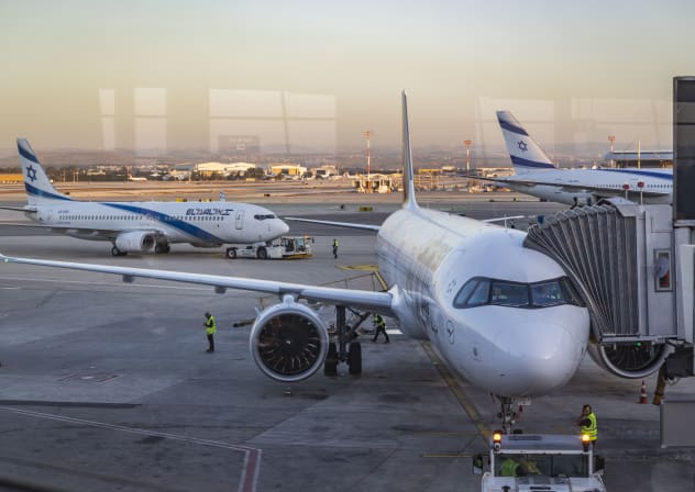 Airplanes at the Ben Gurion International airport. February 11, 2026.