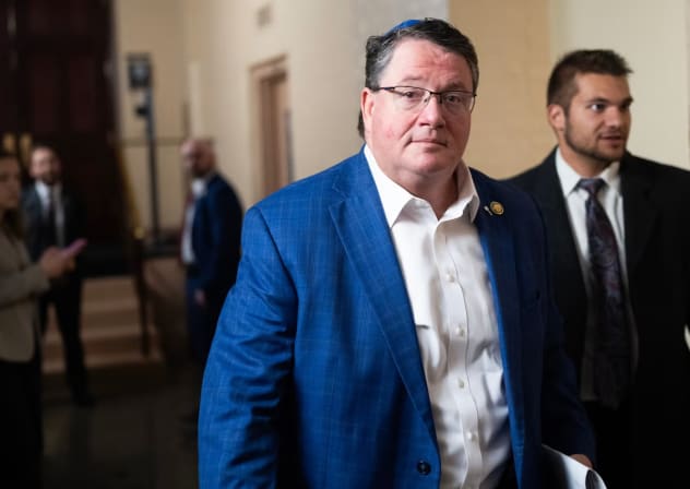 Rep. Randy Fine, R-Fla., leaves a meeting of the House Republican Conference in the U.S. Capitol on Tuesday, November 18, 2025.