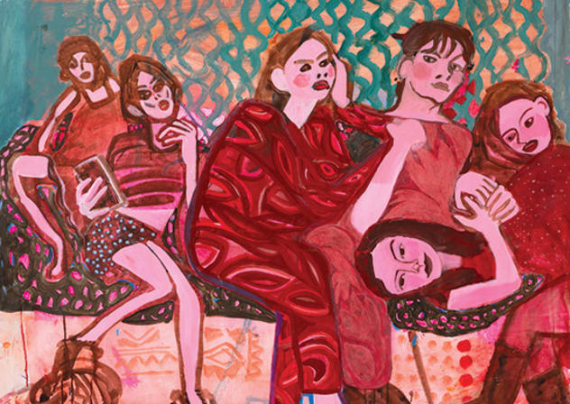 Red Tent’ exhibition of works by Michal Tamir  (see Saturday).
