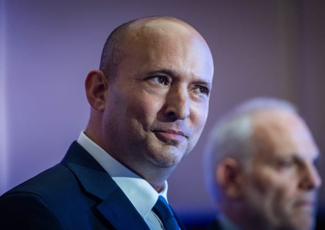 Former prime minister Naftali Bennett attends a Conference of Presidents of Major American Jewish Organizations in Jerusalem, February 17, 2026