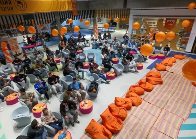 UEFA Champions League screening event at the student house at Ben-Gurion University