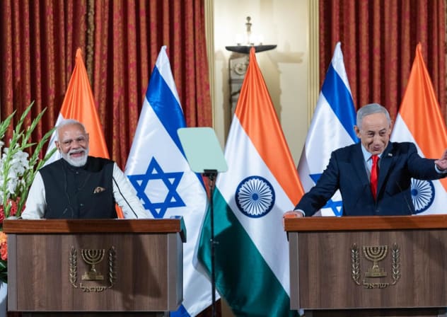 Prime Minister Benjamin Netanyahu and Indian Prime Minister Narendra Modi meet in Jerusalem, February 26, 2026.