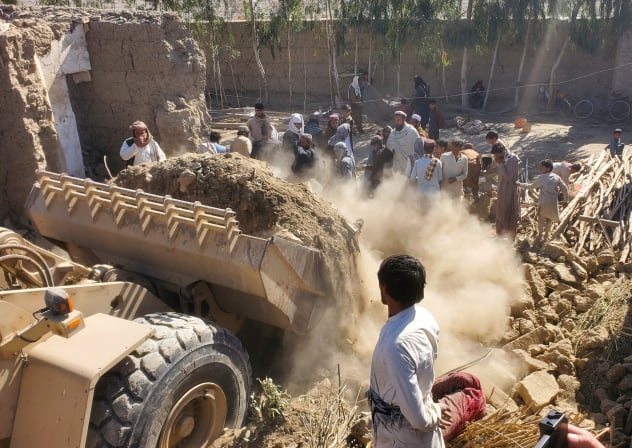 Aftermath of the Pakistani airstrikes in Bihsud district, Nangarhar province