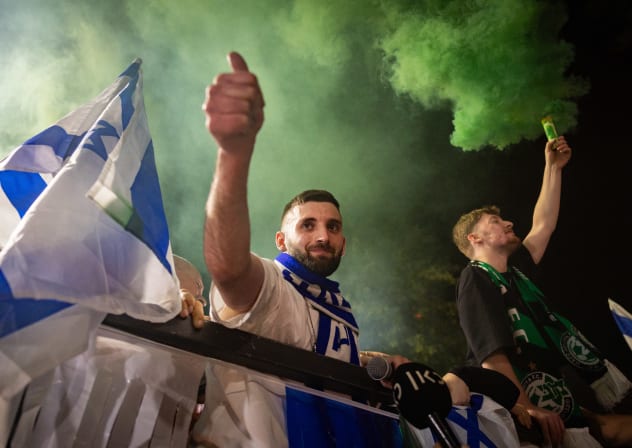 Former hostage Matan Angrest returns to his home in Kiryat Bialik, October 23, 2025; illustrative.