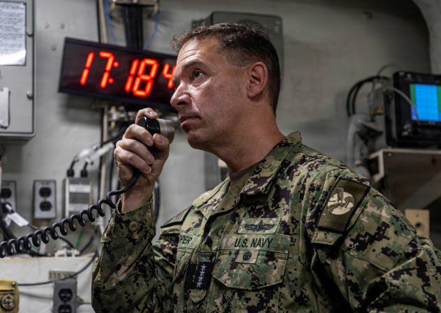 US CENTCOM chief Adm. Brad Cooper makes an announcement aboard aircraft carrier USS Abraham Lincoln in the Arabian Sea February 7, 2026; illustrative.
