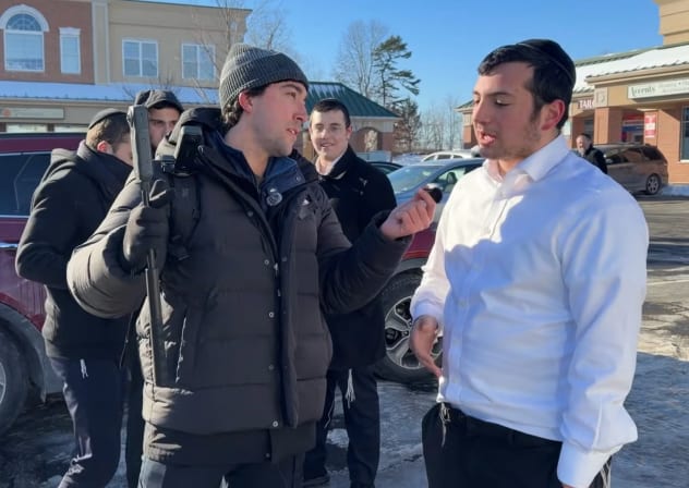 Tyler Oliveira interviews residents of Lakewood, New Jersey, in his YouTube video titled "I Exposed New Jersey's Jewish Invasion..."
