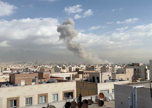 Smoke rises following an explosion, after Israel's Defence Minister Israel Katz said Israel had launched a pre-emptive attack against Iran, in Tehran, Iran February 28, 2026