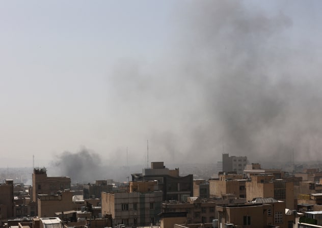 Smoke rises following an explosion, after Israel and the US launched strikes on Iran, in Tehran, Iran, February 28, 2026.