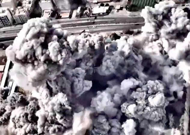 Smoke rises after an Israeli military strike on Iran's Basij forces headquarters in Tehran, Iran, in this screengrab taken from a handout video released on March 1, 2026