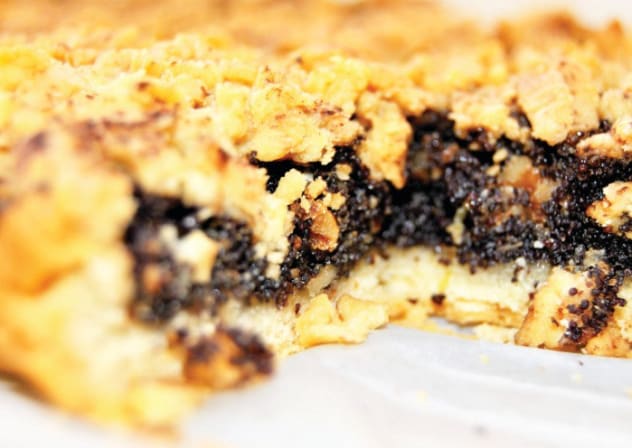 Poppy Seed Cake Made with Shortcrust Pastry.
