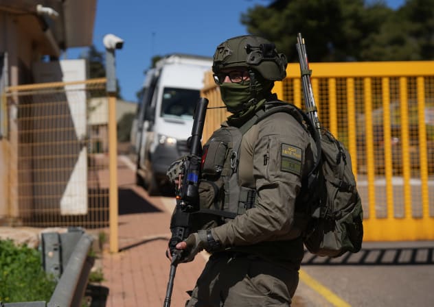 Israeli soldiers near the northern Israeli border with Lebanon, February 28, 2026