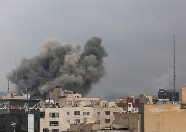 Birds fly as smoke rises following an explosion, after Israel and the U.S. launched strikes on Iran, amid the U.S.-Israel conflict with Iran, in Tehran, Iran, March 2, 2026.