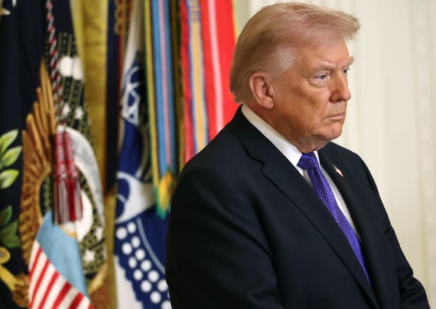 US President Donald Trump hosts a Medal of Honor Ceremony in the East Room of the White House on March 02, 2026 in Washington, DC.