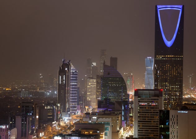 A general view of Riyadh city during the early hour of evening at Riyadh, Saudi Arabia, May 28, 2025.