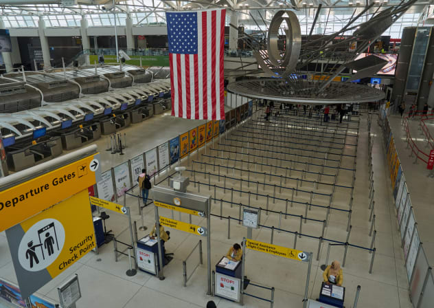 Security lines inside Terminal 1 at John F. Kennedy (JFK) International Airport, amid the U.S.-Israel conflict with Iran, in New York City, U.S., March 2, 2026.
