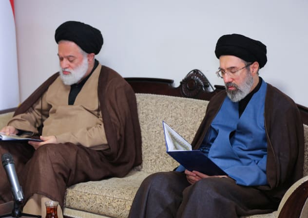 Mojtaba Khamenei, the second son of Iran's Supreme Leader Ayatollah Ali Khamenei, visits Hezbollah's office in Tehran, Iran, October 1, 2024. 