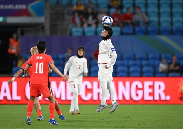 Fatemeh Pasandideh of Iran during the AFC Women's Asian Cup Group A match between South Korea and Iran at Robina Stadium on the Gold Coast, Australia, March 2, 2026.