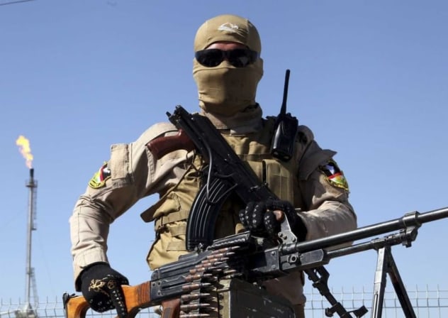 Un combatiente kurdo en Irak.