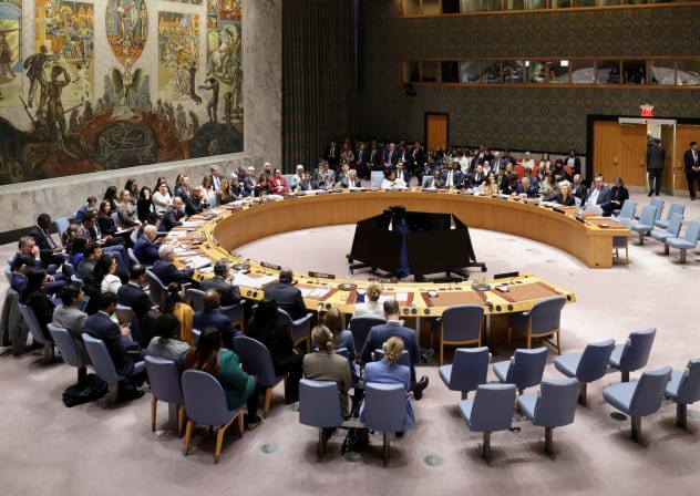 US first lady Melania Trump presides over a United Nations Security Council meeting, at UN headquarters in New York City, US, March 2, 2026.