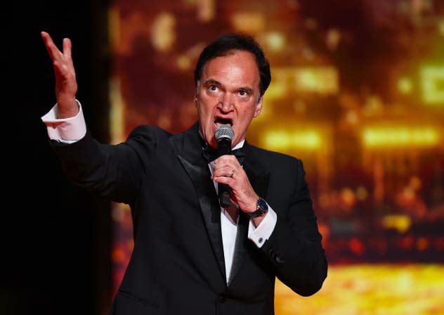 Quentin Tarantino delivers a speech to open the festival during the opening ceremony and the screening the film "Partir un jour" (Leave One Day) Out of competition at the 78th Cannes Film Festival in Cannes, France, May 13, 2025.